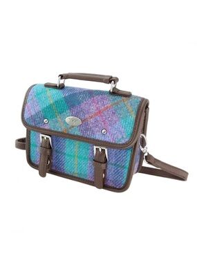 💼 Harris Tweed Bervie Mini Satchel-compact tartan satchel bag